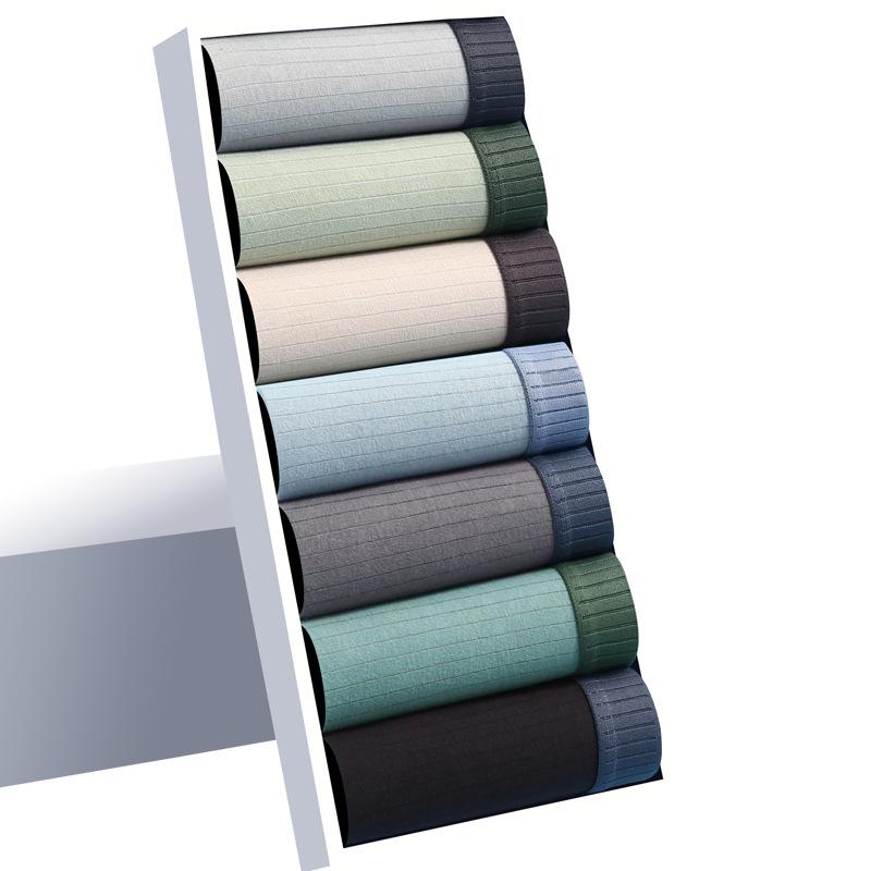 7 PCS Men's Underwear Men's Pure Cotton Four-corner Pants Cotton Antibacterial Crotch Teen Boys Trend Personalized Boxer Shorts