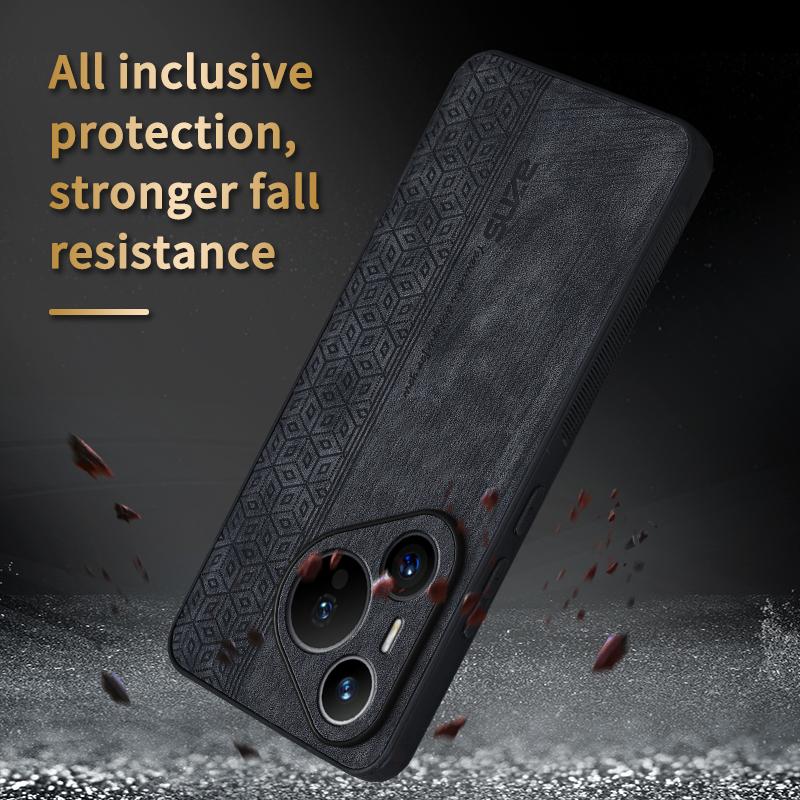 AZNS For Huawei Pura 70 Case PU Leather+TPU Scratch Resistant Back Cover