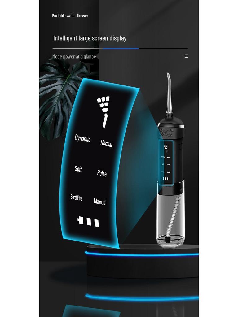 International Large Screen Water Flosser: Portable Electric Oral Irrigator for Dental Care and Teeth Whitening