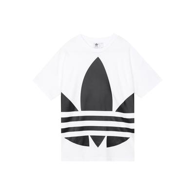 adidas Originals Vintage Trefoil Großes Logo T-Shirt Damen Oberteile Schwarz Weiß GJ1009
