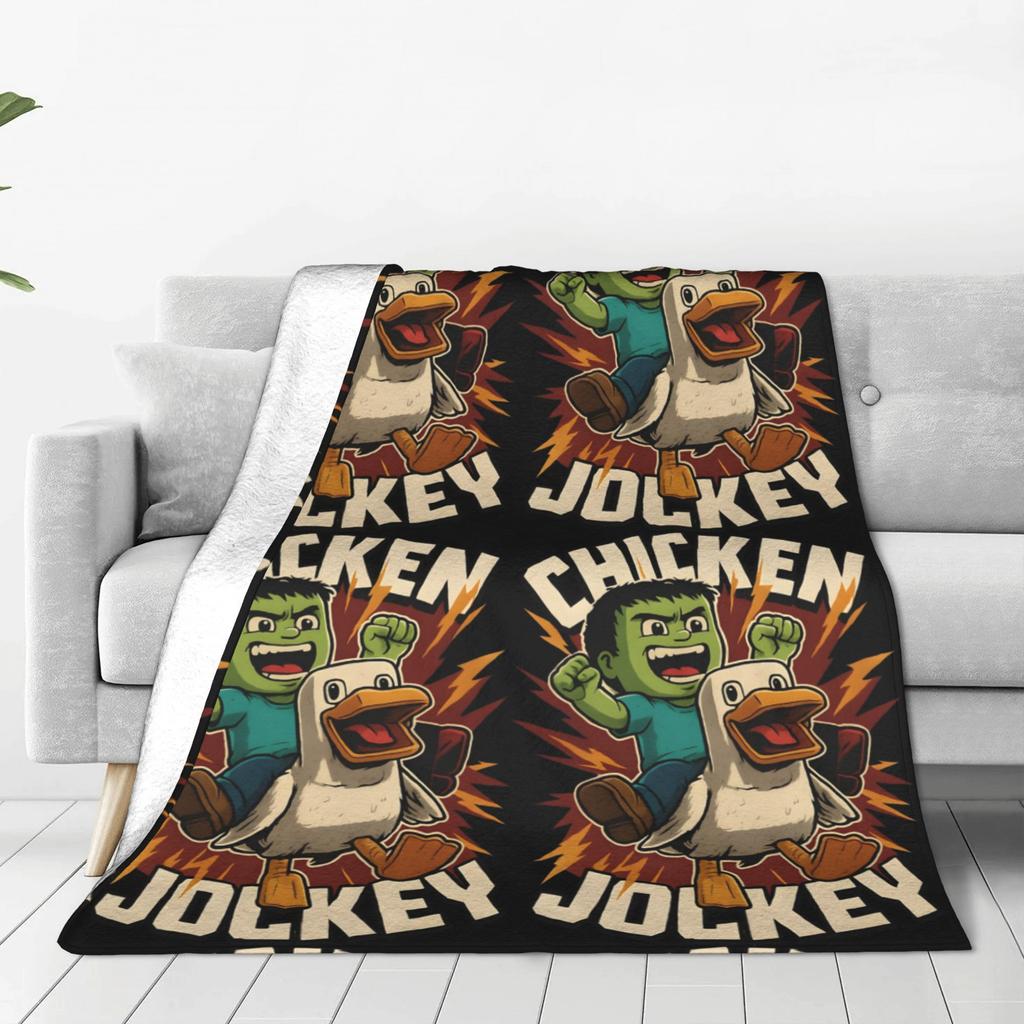Chicken Jockey Blankets  Fuzzy Awesome Soft Throw Blankets for Home All Season