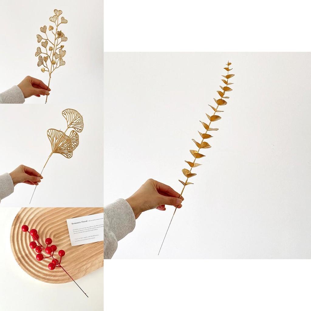 Fortune Diy Bucket Set With Artificial Lucky Fruit And Golden Leaves For Home Decor