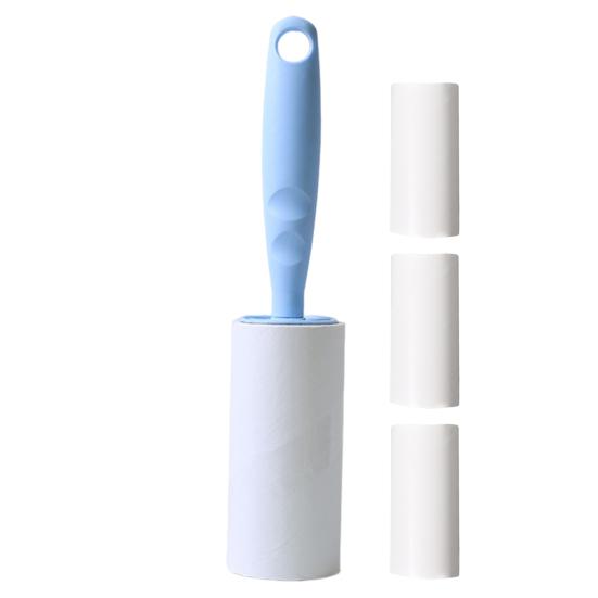 

Липкий валик для удаления ворса из ткани с нескользящей ручкой, сильный липкий многоразовый ролик для удаления шерсти домашних животных, валик для удаления ворса с одежды синий