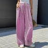 2025 Women's High-Waisted Vertical Striped Casual Straight-Leg Pants