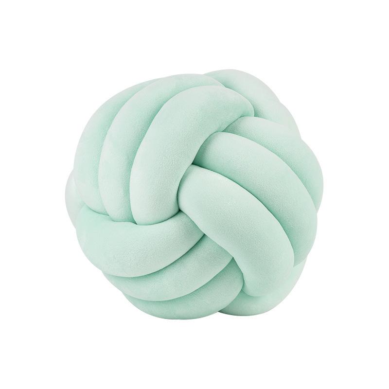Lilac Decorative Throw Knot Pillow Ball for Home Chair Sofa Couch Bed Aesthetic Round Velvet Knotted Pillow Cushion Gift