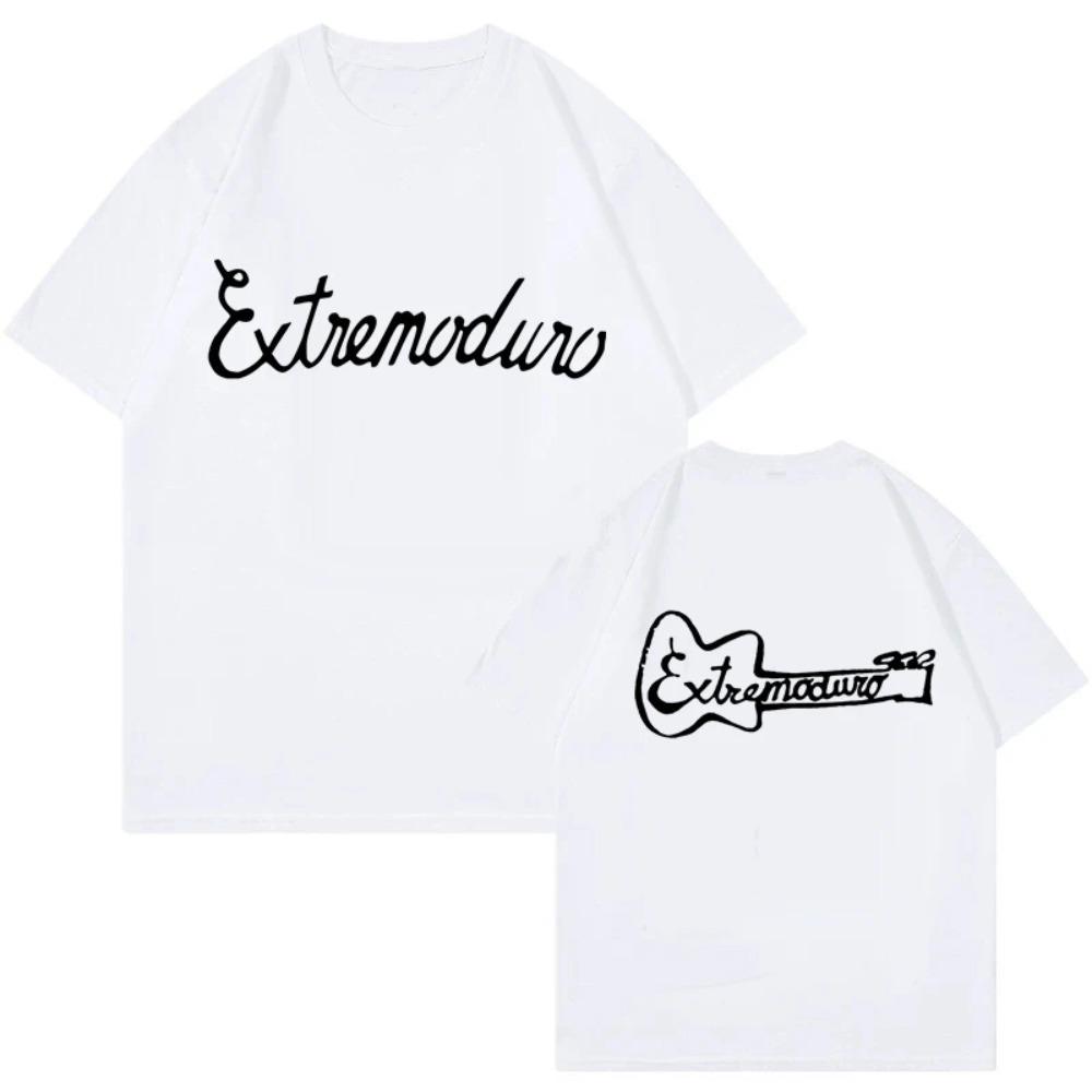 Camiseta Vintage Gráfica para Hombre y Mujer de los 90 Y2k Hip Hop Camisetas Tops Unisex Moda Banda de Rock Estampado Extremoduro Talla EU Ropa