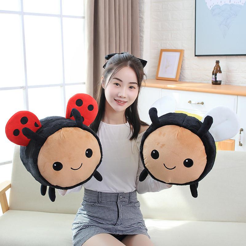 Insect Ladybird Bee Plush Toy Stuffed Doll Home Bedroom Decoration Gift Kids