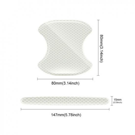 Car Door Handle Bowl Sticker Luminous Strip Protector Anti Scratch Film Sticker