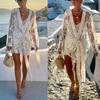 2025 Summer Holiday Beach Lace Cover-up Dress for Women - Europe & America Collection