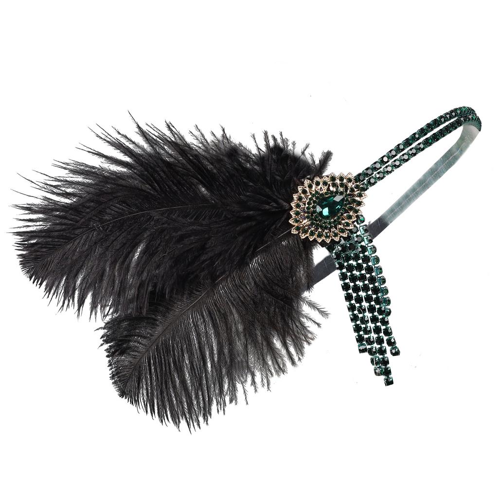 Gatsby Headpiece Black, Headband, Hair Accessories, Headband