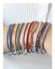 Colorful Elastic Zircon Bracelet: 18K Gold-Plated Titanium Steel, Versatile & Elegant for Women