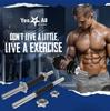 Yes4All Dumbbell Handles, Set of 2, Chrome with Color, 2.5cm Adjustable, 41cm Long [Officially Imported from Japan]