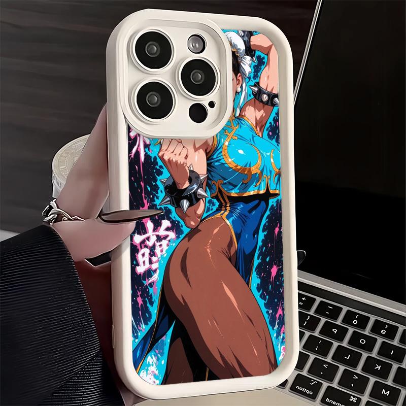 Phone Case for iPhone 17 Air 16E 15 16 Pro Max ChunLi S-Street F-FighterS Cover 14 Plus 13 12 Mini Soft Shell Silicone Fundas