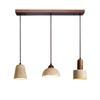 Yellow Travertine Wabi-sabi Chandelier: Mid-century Retro Style for Restaurants, Bars, and Dining Tables