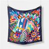 Luxury Horse Print Silk Square Scarf Women Spring Neck Tie Shawl Wraps Female Hair Hand Wrist Headkercheif Hijab Bandana