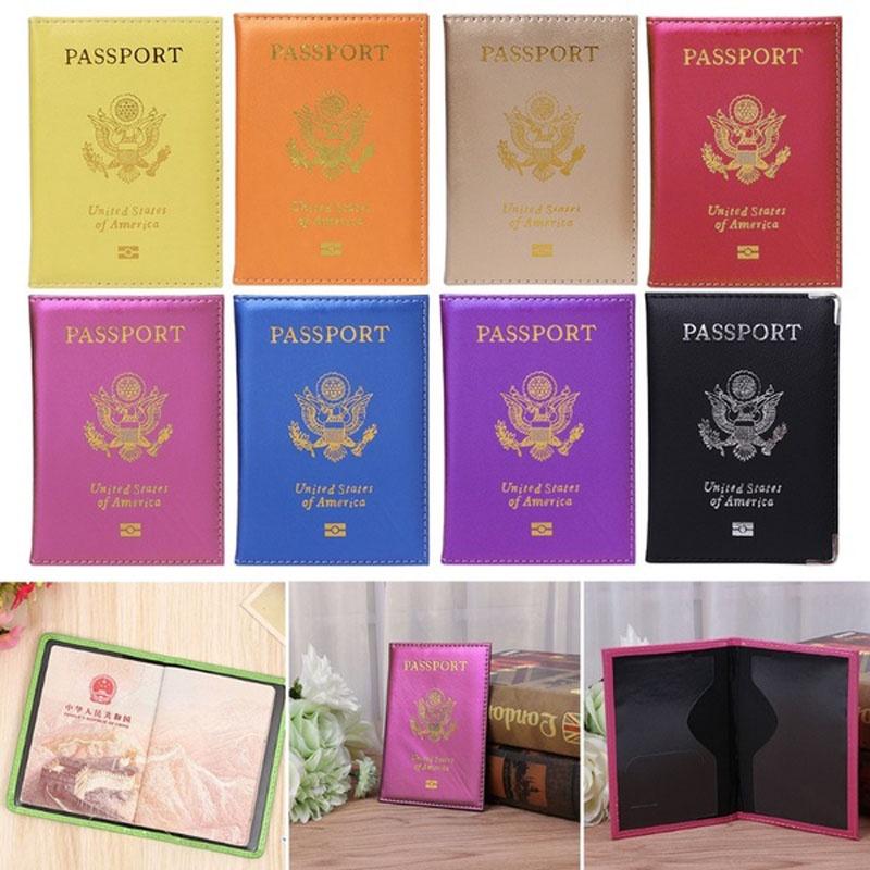 Vibrant Candy Color Passport Travel Organizer Holder Card Case Protector American Cover