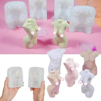 Creative Candle Mold Human Body Silicone Mold Female Body Male Female Human Shape Aromatherapy Plaster DIY Mold