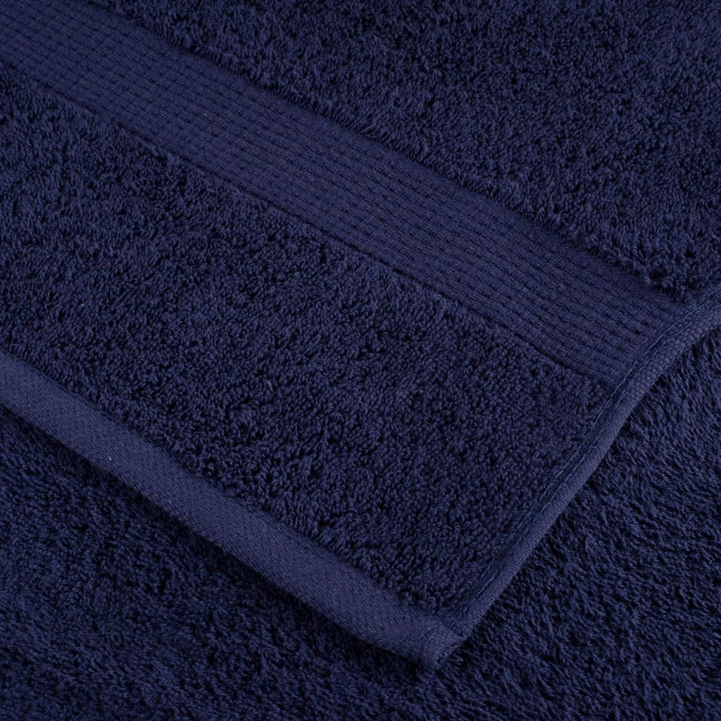 8 piece Premium Towel Set SOLUND Navy Blue 600 g m²