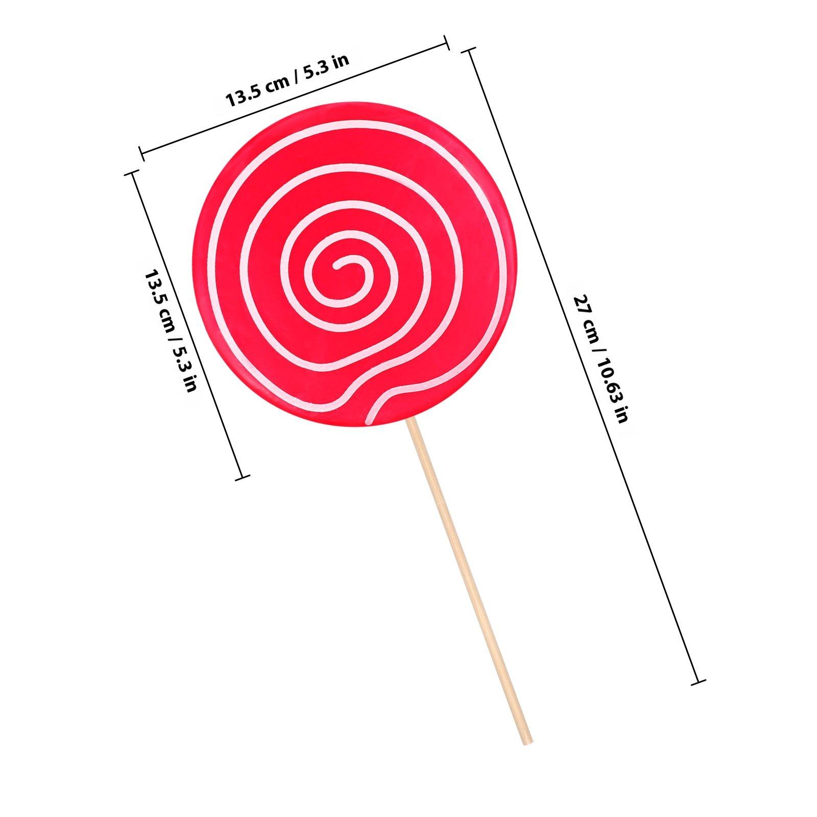 

3Pcs Large Realistic Lollipop Prop Made of Premium Wood Resin for Photo Shoot Decor Kids Room Wedding Backdrop