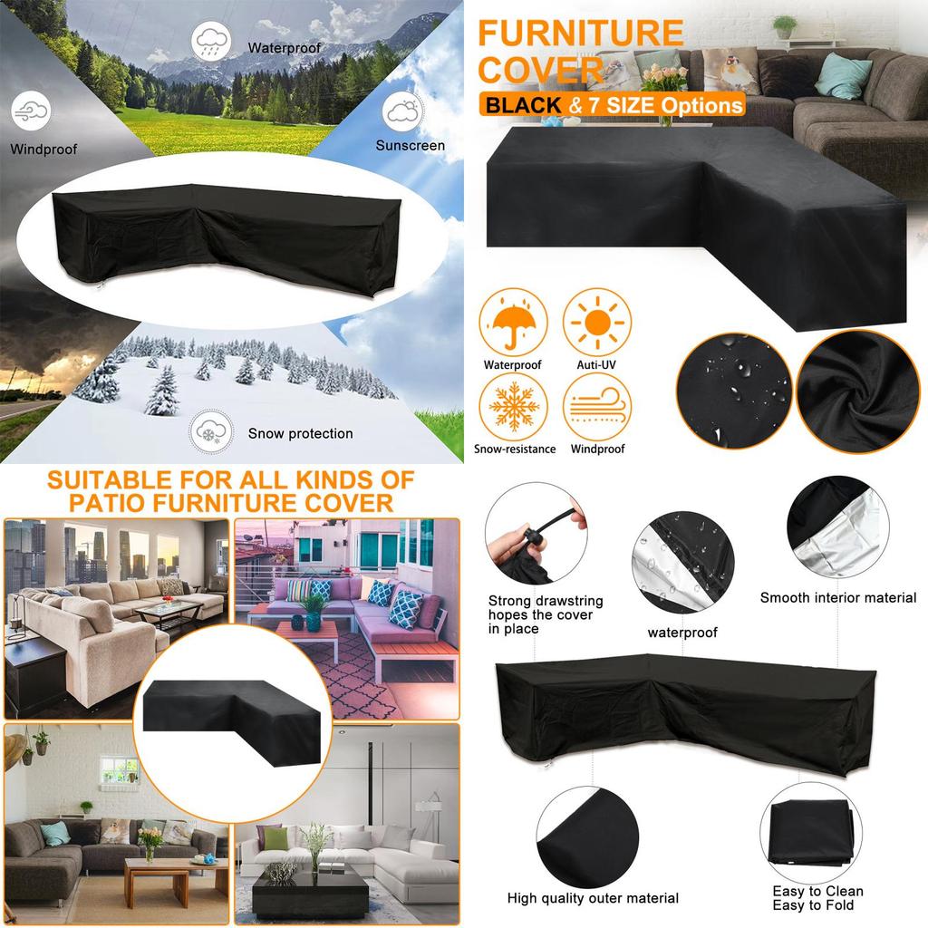 L Shape All Purpose Covers Waterproof Corner Furniture Cover For Corner Sofas And Dining Tables