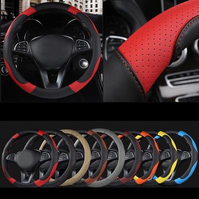 1 PC PU Leather Car Steering Wheel Cover Soft Anti-slip Car-styling Sport Auto Steering Wheel Covers Good Breathable