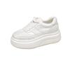 Leather Polished Platform Internet Celebrity White Shoes Women's 2025 Autumn New Heightening Lightweight Board Shoes Casual Sports Women's Shoes Tide