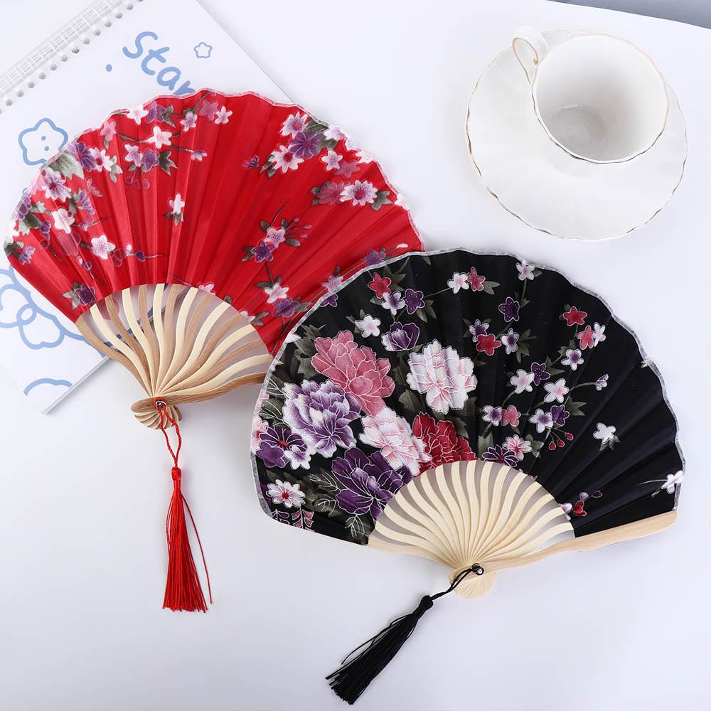 Style Handicrafts Home Decoration Bamboo Craft Gift Dance Fan Folding Fan Photography Prop Hand Fan