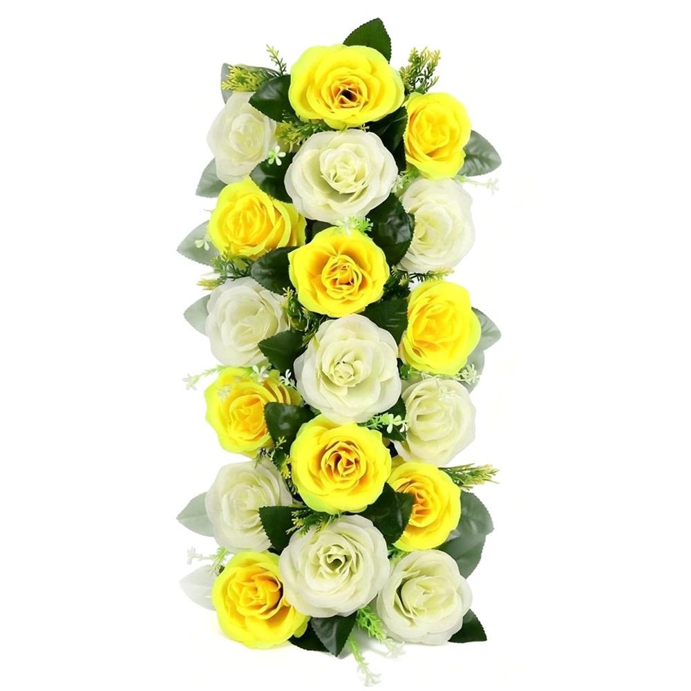 Rose Row Artificial Rose Flowers Flower Wall Shooting Prop Fake Flowers Lintel Flower Wall Arches Decor Wedding Arch Flower