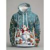 Full Print Christmas Santa Claus Elk Hoodie New In Men Women Casual Pullovers Sweatshirts Clothes Xms Gift Snowman Pullovers