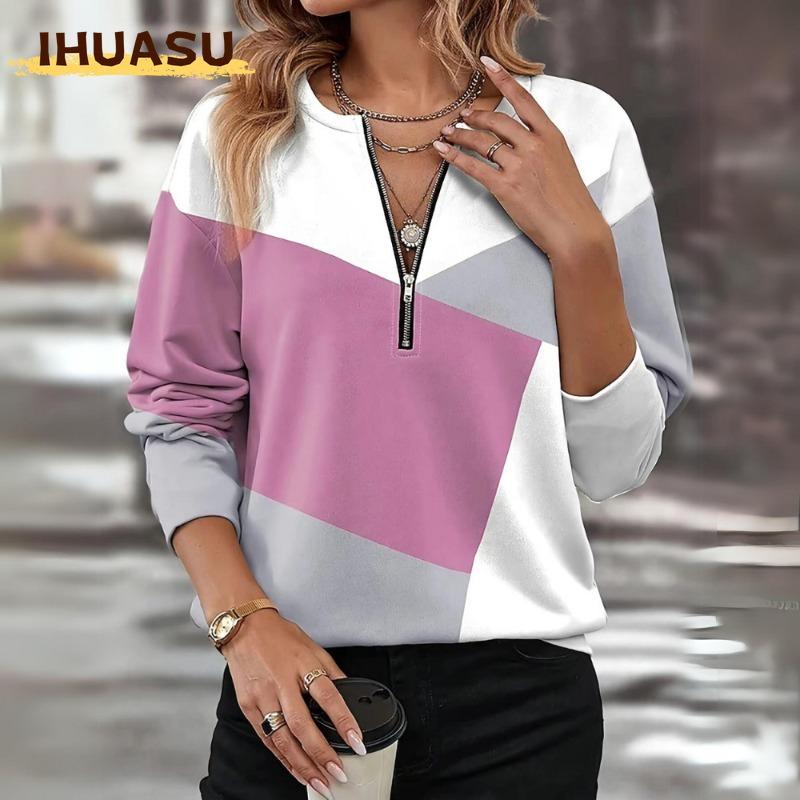 IHUASU Women's Fashion Casual Long Sleeve Blouses & Shirts Unique Design