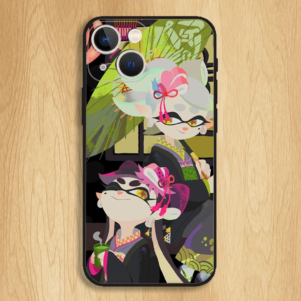 Game Splatoon Phone Case For iPhone15,14,13,12,11,Pro,Max,Plus,Mini,X,XS,XR,8,7,6,S,Plus,SE Soft Black Case iPhone8plus