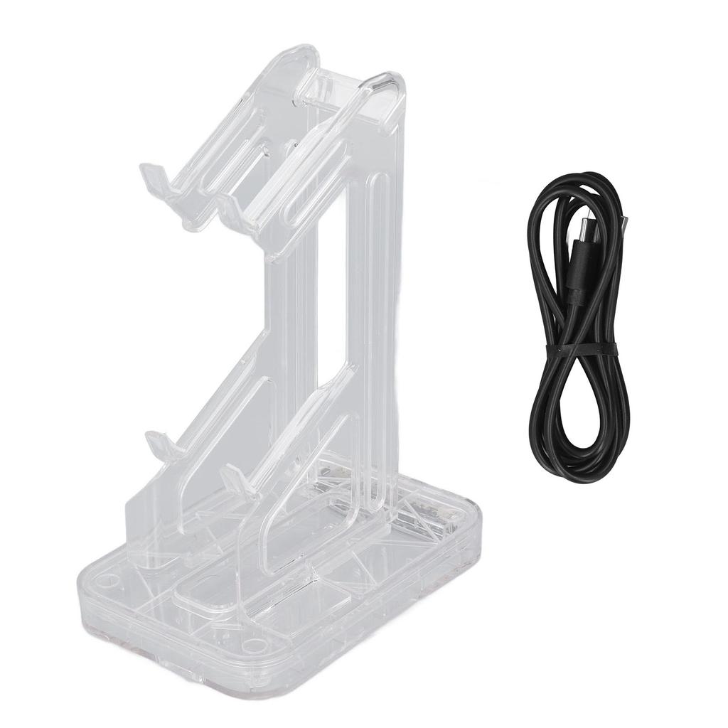Controller Stand for Switch Pro Stable Nonslip 2 Tier RGB Transparent Game Controller Headset