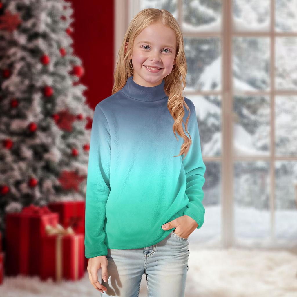 Dziecięce codzienne bluzki z długim rękawem z nadrukiem