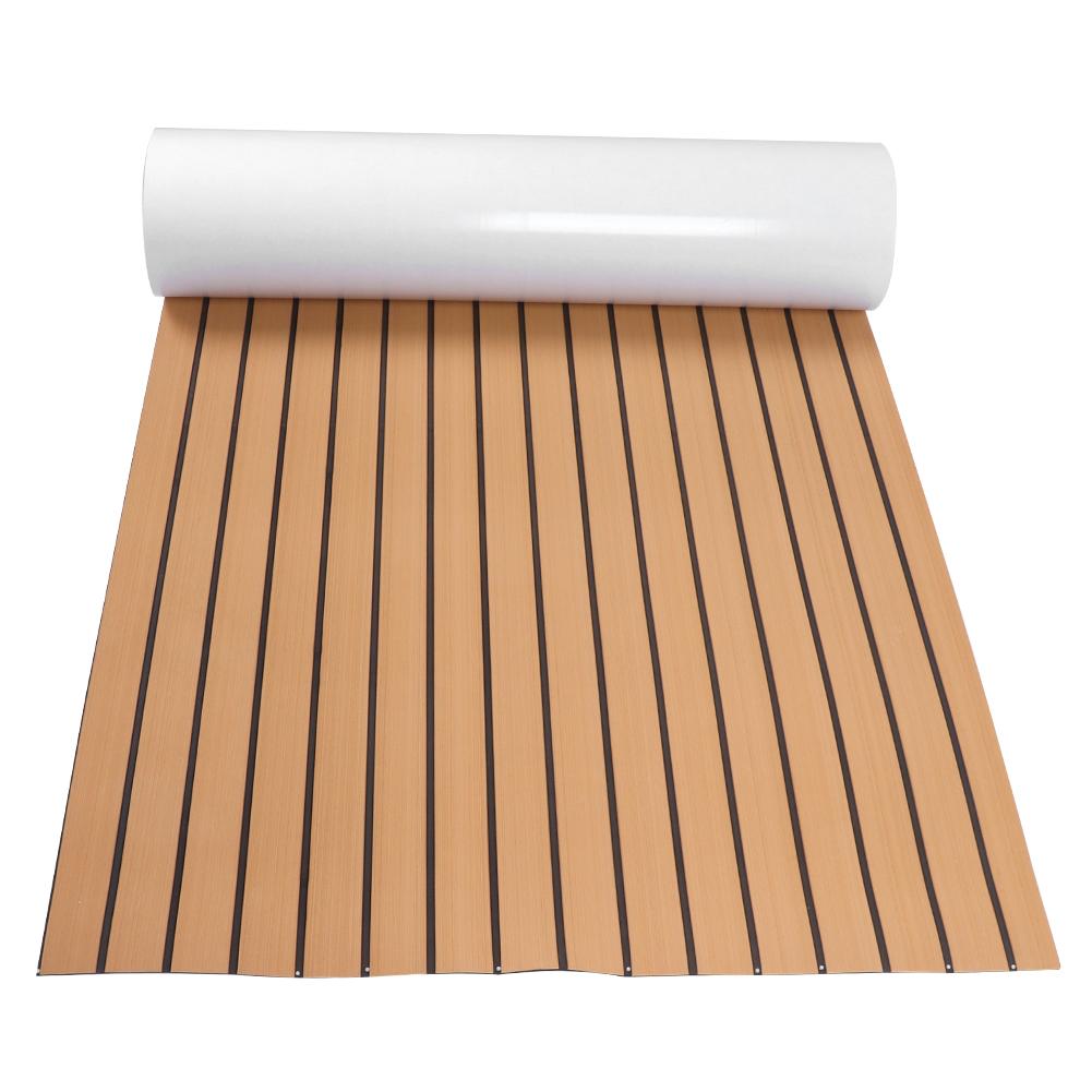 90x240cm Marine Boat Synthetic Flooring Self Adhesive EVA Foam Yacht Deck Sheet(GoldBlack )