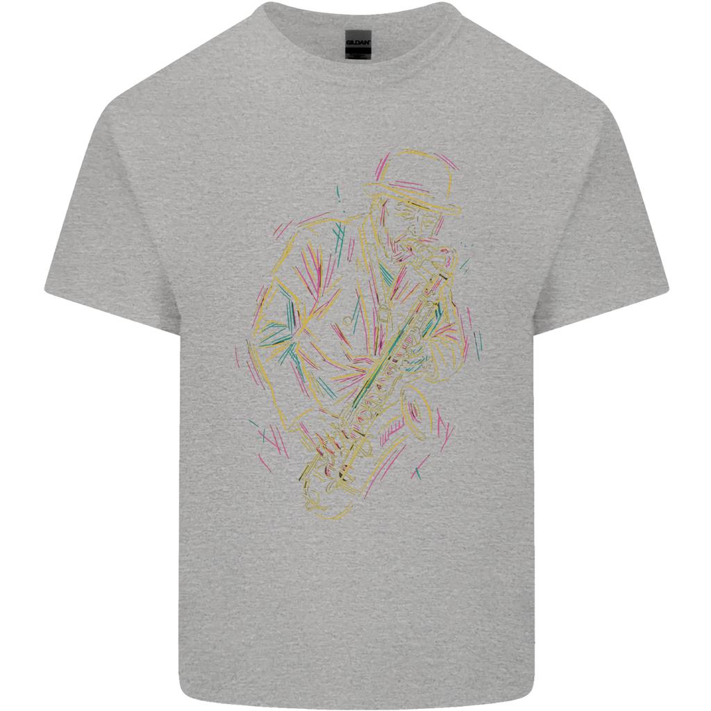 Jazz Colourful Saxophone Player Unisexs Light Cotton TShirt