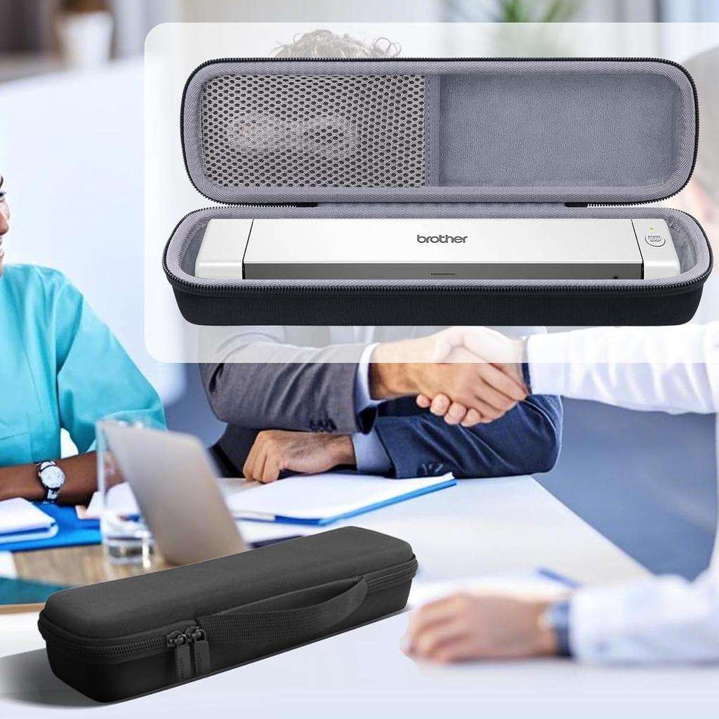 (Case Only) Brother DS-640/DS-620/DS-740D/DS-720D/MDS-820W Mobile Scanner Storage Case, Black - co2CREA