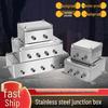 304/316 Stainless Steel Waterproof Outdoor Junction Box - Three-Proof and Protective Wiring Terminal Box