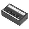 Amplificatore per Cuffie Portatile a 4 Canali in Metallo a Basso Rumore Amplificatore Mono per Auricolari per Studio e Palco Bianco