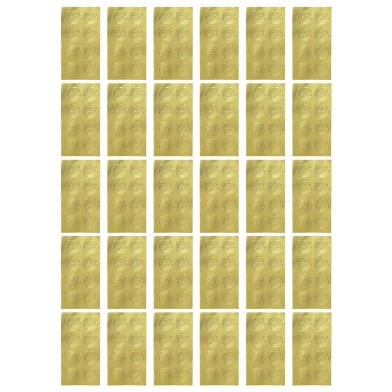 

Набор из 30 водостойких клейких этикеток из ПВХ с золотым дизайном для использования на кружках, блокнотах, конвертах и личных проектах