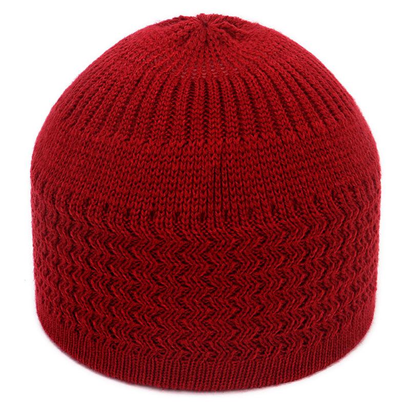 Winter Strick Muslimische Männer Gebetshüte Warme Männliche Mützen Kappe Islamischer Ramadan Je Kippah Mann Hut Unisex Kopfbedeckung