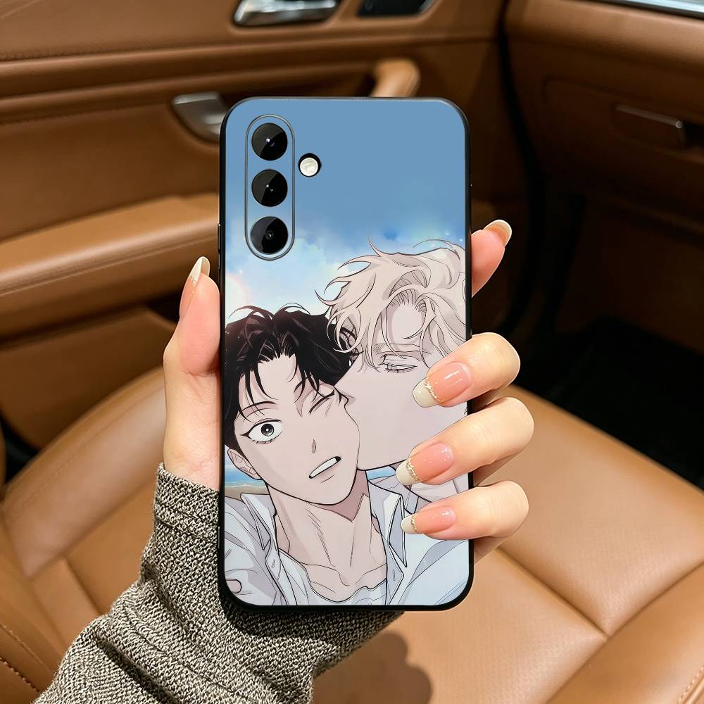 BL-M- Manhwa R-roses Black Soft Silicone Phone Case for Samsung Galaxy A73, A71, A72, A70, A53, A52, A51