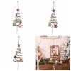 Tree-shaped Christmas Wooden Pendant Snowman Santa Door Bell Creative Wooden Door Signs  Christmas