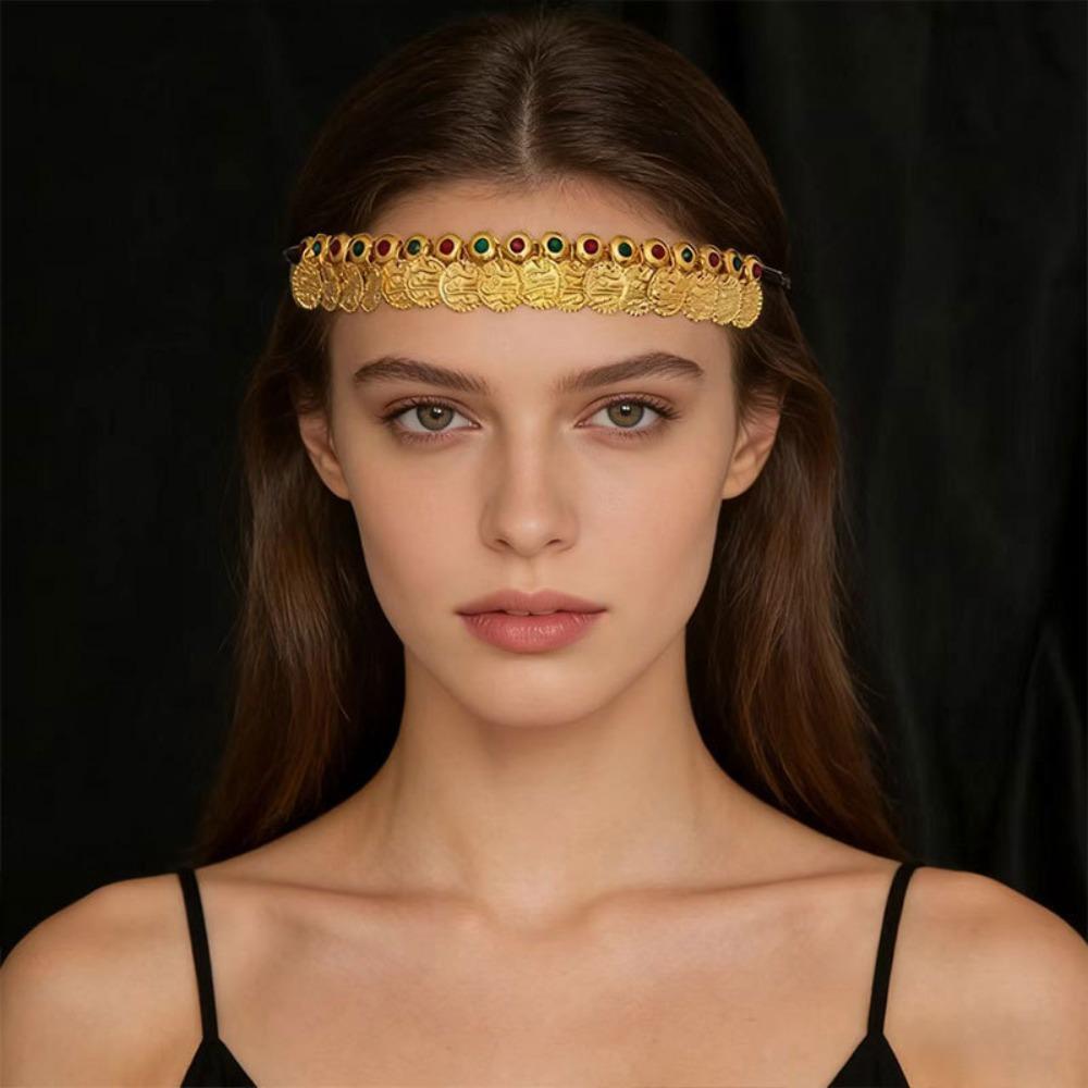 

Fairy Bohemian Forehead Headpiece Round Long Tassels Hair Chain Fashion Forehead Ornament Girls Style 6