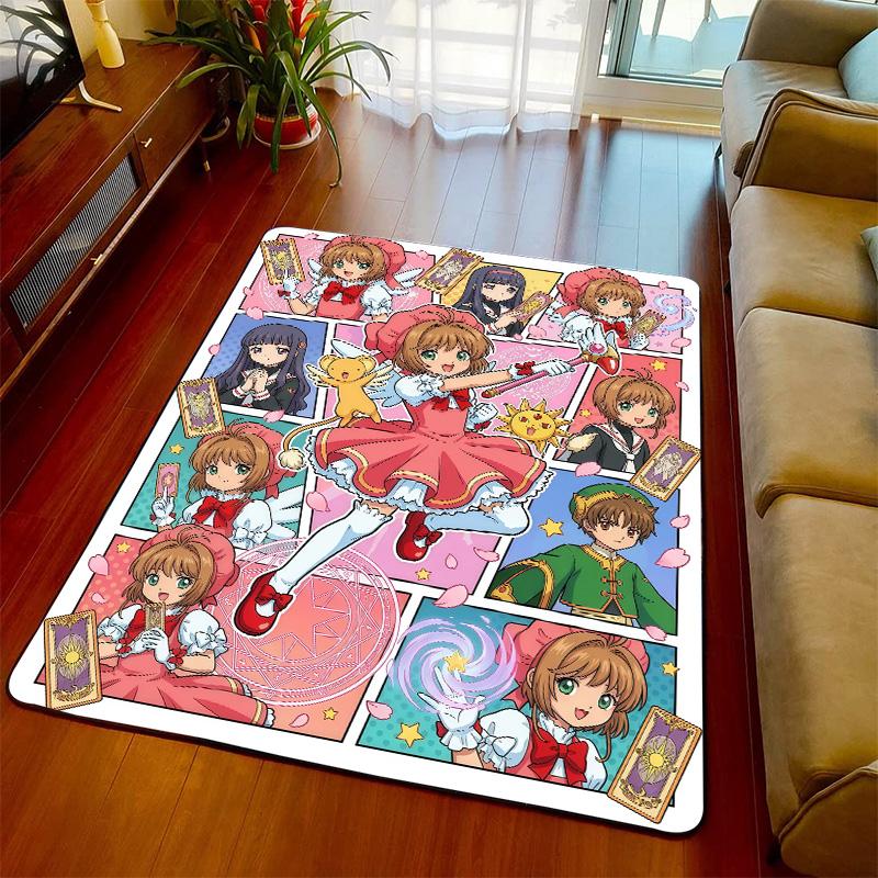 Cardcaptor Sakura Carpet Rug Anime Floor Mat Soft Surface Anti Slip Bottom for Living Room Bedroom Decor -QJY