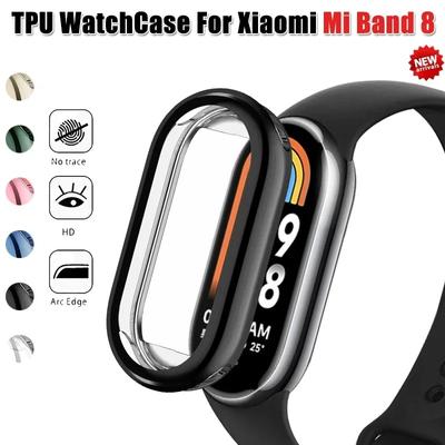 TPU Weiche Schutzhülle Für Xiaomi Mi Band 8 Hülle Displayschutzfolie Schale Bumper Beschichtete Hüllen Mi Band Armband Smartwatch