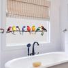 Cute Colorful Bird Static Cling Window Sticker Removable for Bedroom Living Room Glass Home Decor Art