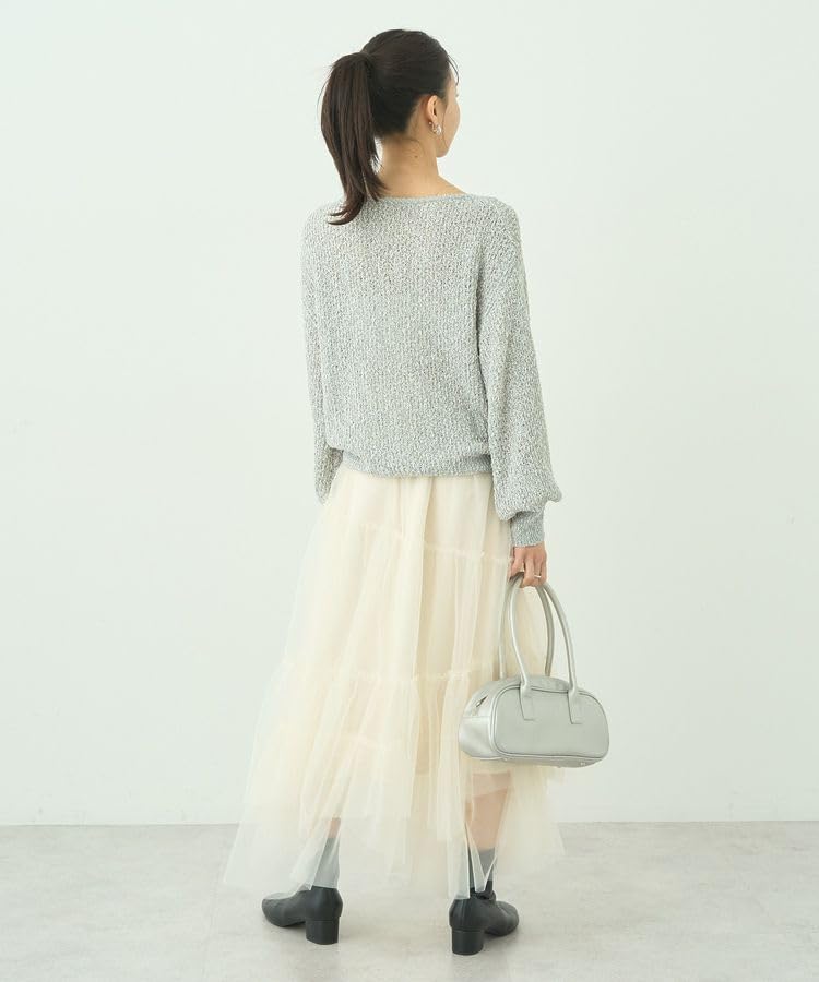Music Drawstring Knit Pullover Heather Gray [Earth & Ecology] Women's Sweater,