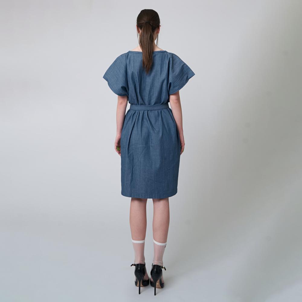 As Platform Aw41Op01 Cozy Belted Dress_Indigo Blue