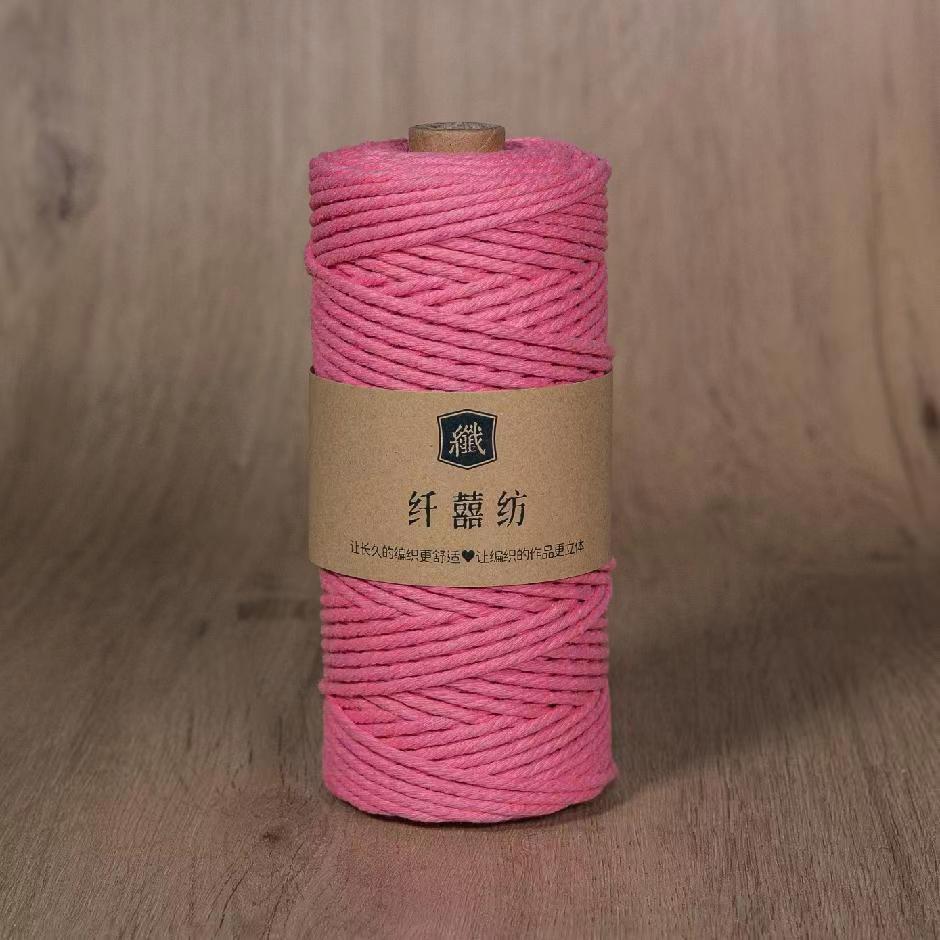 3Mm100M Colored Cotton Rope Thread Handmade Diy Bundled Woven Bag Wound Decorative Thread Tapestry Accessories Material