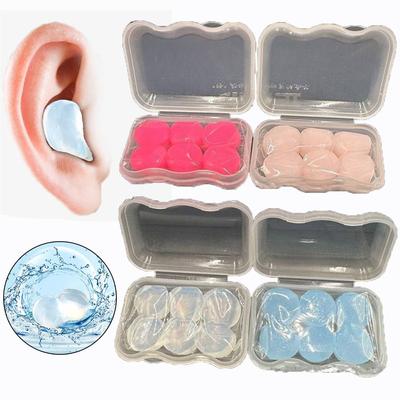 6PCS Soft Silicone Ear Plugs Transparent Noise Reduction Earplugs Sound Insulation Earmuffs  Unisex